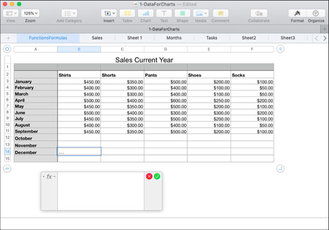 use formula excel for all columns mac